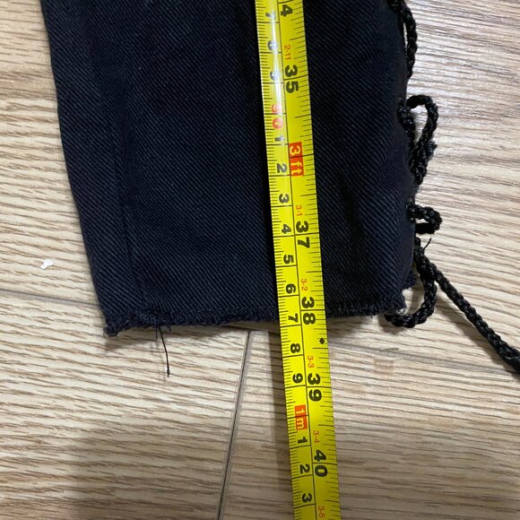 Vintage 1980's, Lip Service LA, Black, Side Lace Rocker Jeans, size 28 - Picture 6 of 12